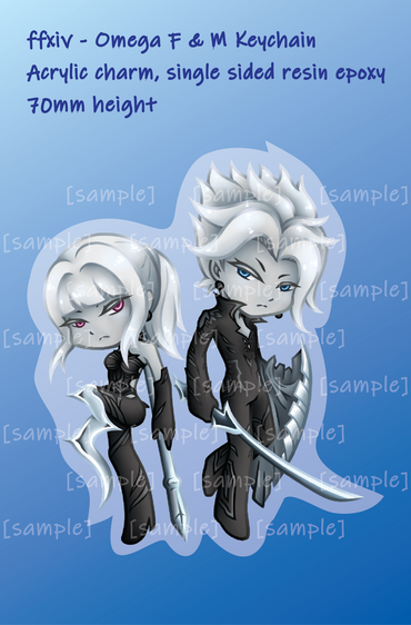 FFXIV - Omega F & M Acrylic Charm