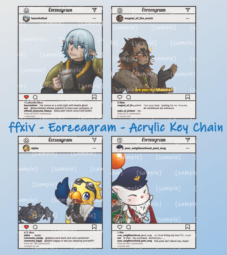 FFXIV - Eorzeagram Clear Acrylic Charm