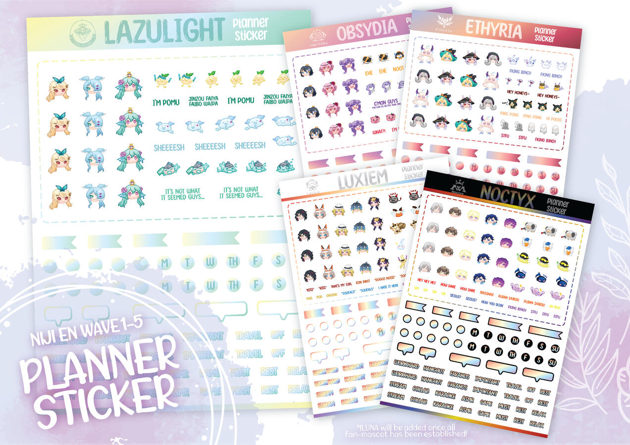 Nijisanji EN - Planner Sticker Sheet