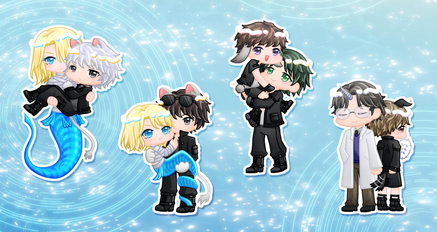 Fallen Merman - Die Cut Sticker