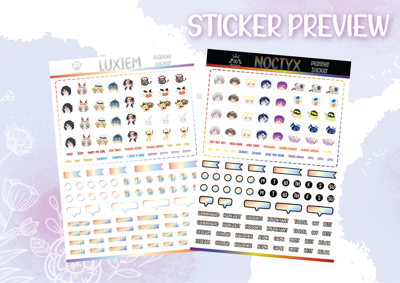 Nijisanji EN - Planner Sticker Sheet
