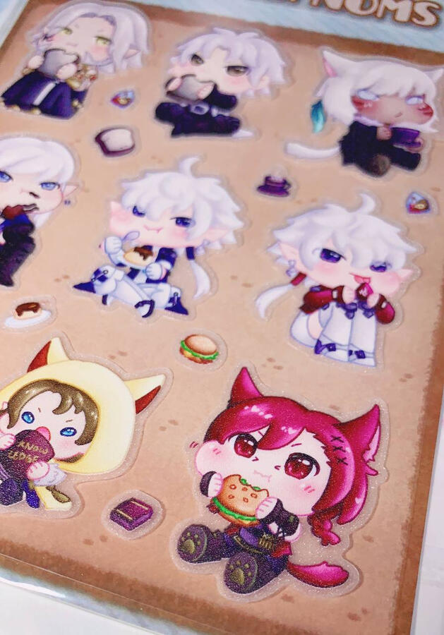FFXIV - Scions of the Seventh Noms - Sticker Sheet (Glittered)