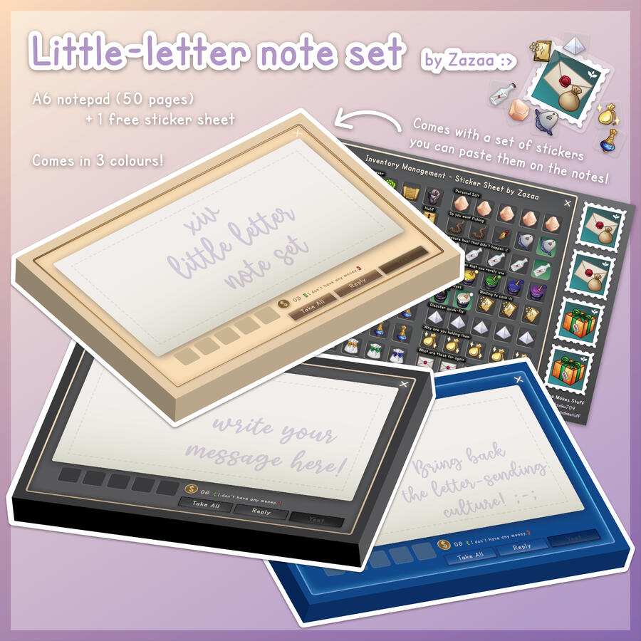 FFXIV - Little-letter Note Set