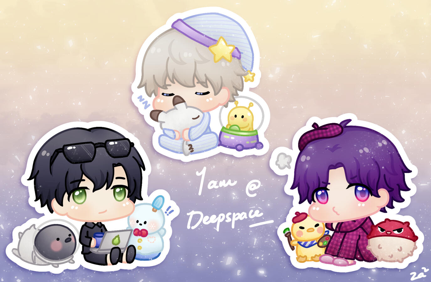 LnDs - eepy bois die cut sticker