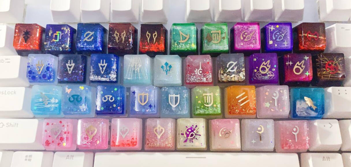 Assorted Job Sign Resin Keycaps
