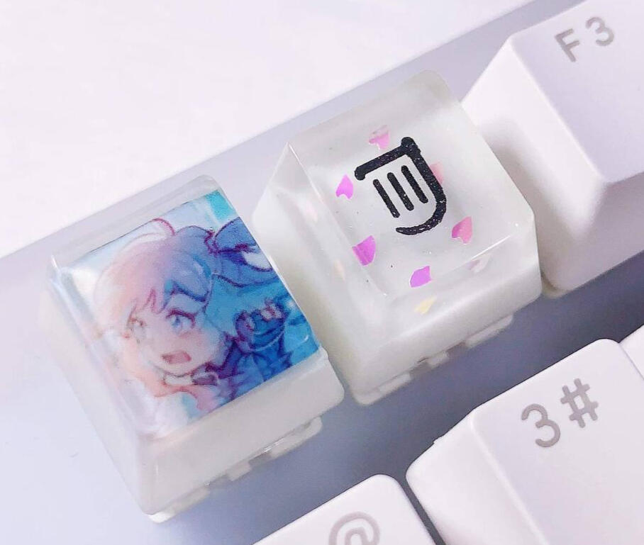 Custom Keycaps Set with Printed WOL Portrait
