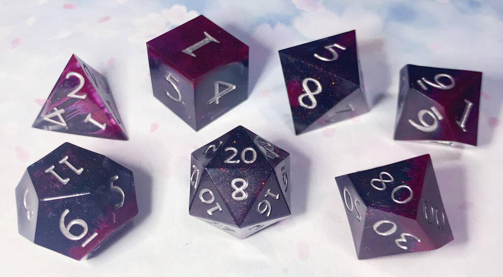 Resin Dice Set - Dripped