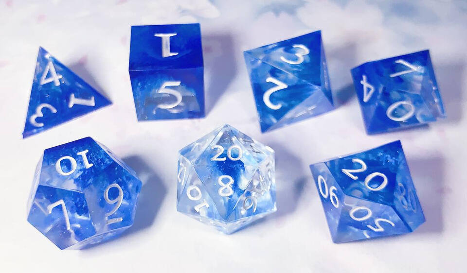 Resin Dice Set - Water