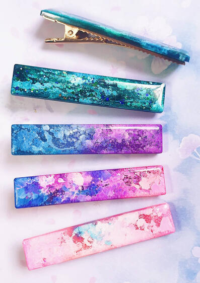 Watercolour Hairclips